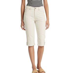 Levi Strauss 512 White Denim Capri Slimming Pants Size 8